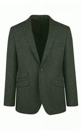 Abraham Moon Green Tweed Jacket