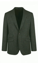 Abraham Moon Green Tweed Jacket