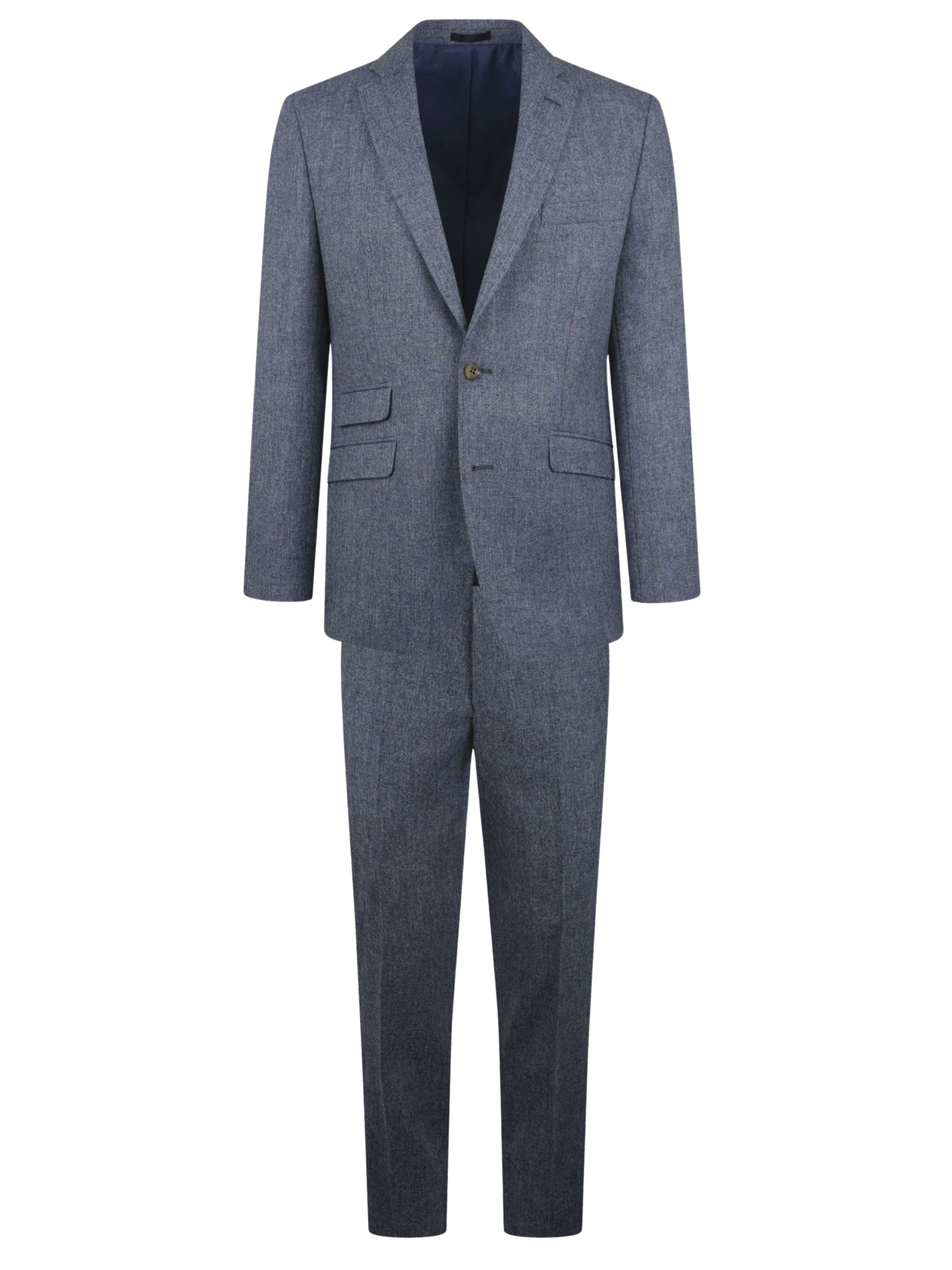 Barucci Ready to Wear Abraham Moon Light Blue Tweed Suit Barucci Ready to Wear