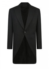 Alfred Brown Classic Black Herringbone Morning Coat