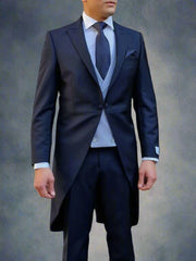Vitale Barberis Canonico Wool Mohair Navy Morning Coat