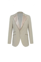 Men's Marzotto Beige Tuxedo Made to Measure - Barucci