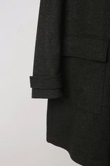 Men's Black Hooded Trench Coat Made to Measure