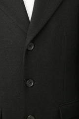 Men's Black Classic Polo Style Trench Coat Made to Measure