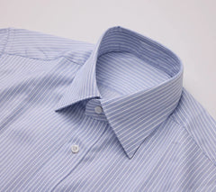 Men's Light Blue Stripe Cotton Shirt Made to Measure