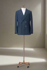 Men's Navy Double Breasted Suit Made to Measure