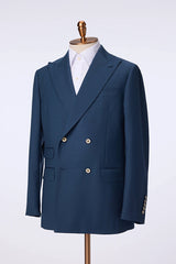 Men's Navy Double Breasted Suit Made to Measure