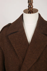 Men's Brown Lemaire Belted Duffle Coat Made to Measure