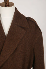 Men's Brown Lemaire Belted Duffle Coat Made to Measure