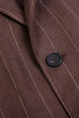 Men's Brown Linen Jacket and Trouser Made to Measure