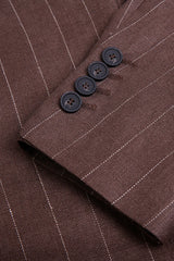 Men's Brown Linen Jacket and Trouser Made to Measure