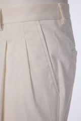 Men's 2-Piece Made to Measure Olive Green Linen Jacket with White Chinos