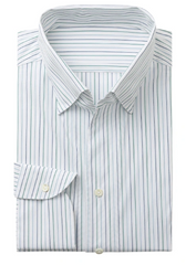 Men's Green Stripe Cotton Shirt Made to Measure