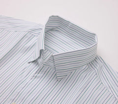 Men's Green Stripe Cotton Shirt Made to Measure