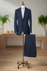 Men's Guabello 2 Piece Navy Suit Made to Measure