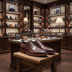 John White Mens Dovecote Brown Derby Shoes