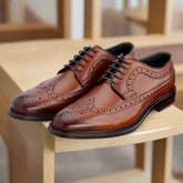 John White Mens Brown Hogarth Brogue Shoes