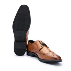 John White Mens Tan Jermyn Derby Shoes