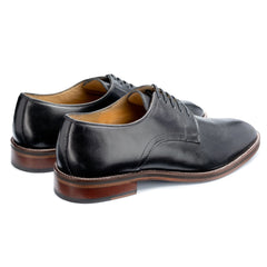 John White Mens Black Woodcote Derby Shoes
