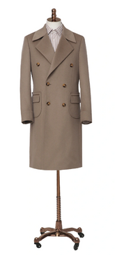 Men's Khaki British Polo Style Trench Coat Made to Measure