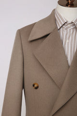 Men's Khaki British Polo Style Trench Coat Made to Measure