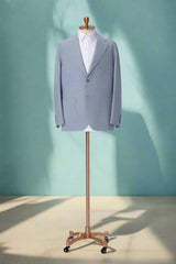 Men's Light Blue Bamboo & Linen Suit Made to Measure