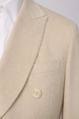 Men's Light Khaki Double Breasted Suit Made to Measure