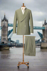 Men's Olive Green Business Casual Suit Made to Measure