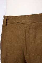 Men's Coffee Casual Linen Trouser Made to Measure