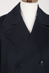 Men's Navy Double Breasted Trench Coat Made to Measure