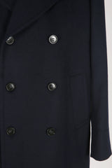 Men's Navy Double Breasted Trench Coat Made to Measure