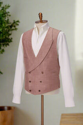 Men's Orchid Pink Double Breasted Vest & Trouser Made to Measure