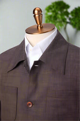 Men's Dark Tan Utility Jacket & Trouser Made to Measure
