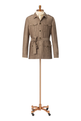 Men's Brown Safari Style Jacket & Khaki Trouser Made to Measure