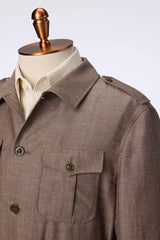 Men's Brown Safari Style Jacket & Khaki Trouser Made to Measure