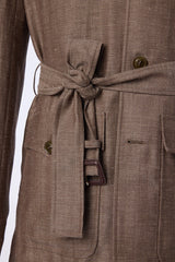 Men's Brown Safari Style Jacket & Khaki Trouser Made to Measure