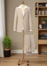 Men's Sand Single Breasted Suit Made to Measure