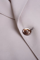 Men's Wide Lapel Beige Single Breasted Suit Made to Measure
