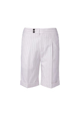 Men's White Overshirt and Stripe Short Made to Measure