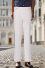 Men's White Casual Trouser Made to Measure