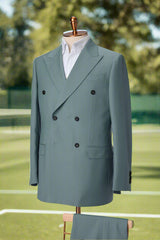 Men's Sea Green Double Breasted Suit Made to Measure