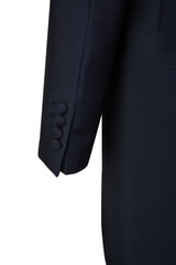 Vitale Barberis Canonico Wool Mohair Navy Morning Coat