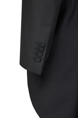 Zignone Barathea Wool Plain Black Morning Coat