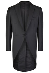 Zignone Barathea Wool Plain Black Morning Coat