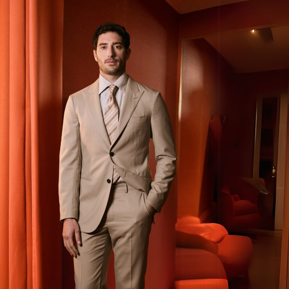Men's Made to Measure Beige Suits