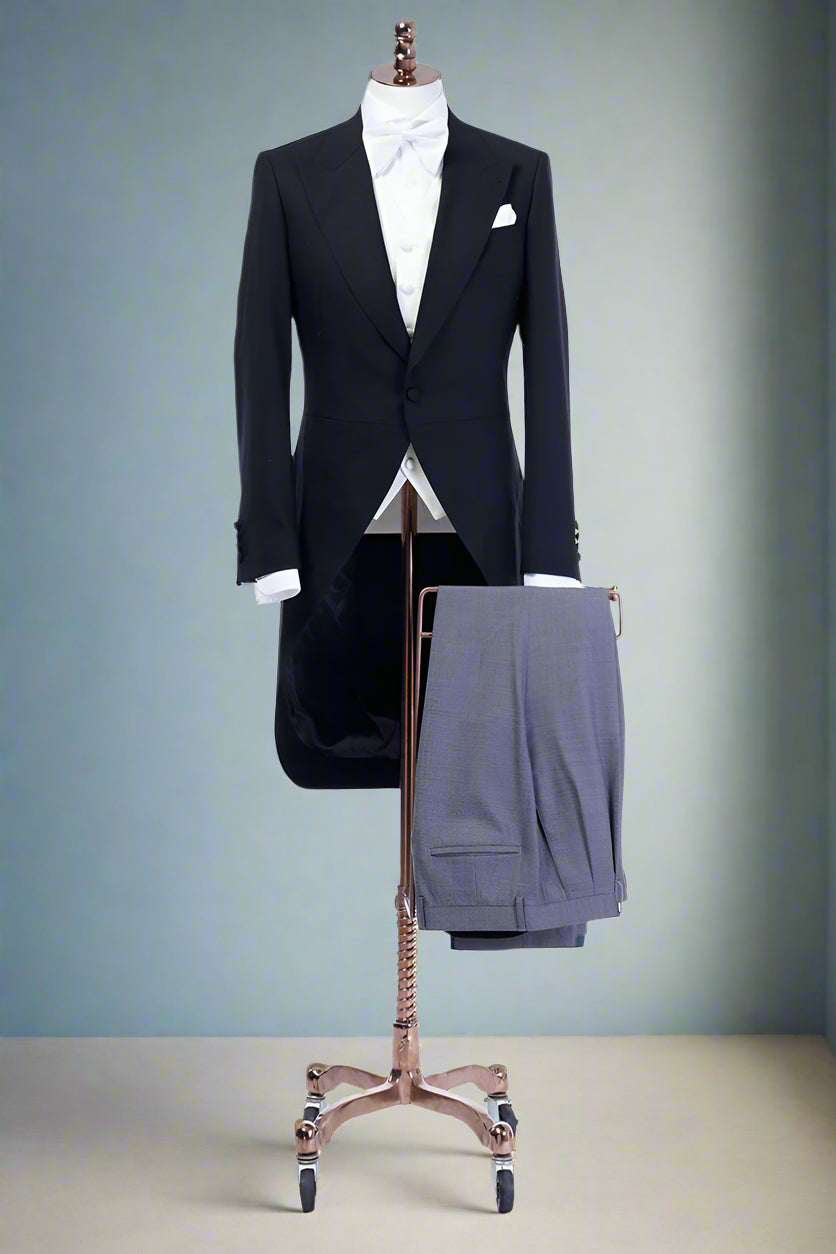 Men's Blue/ Gray Morning Suit Made to Measure