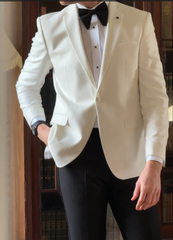 Men's 2-Piece Made to Measure White Tuxedo Suit