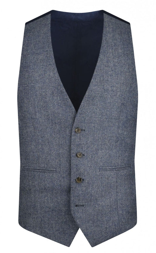 Abraham-Moon-light-blue-pure-wool-light-weight-tweed-waistcoat-front-barucci 948
