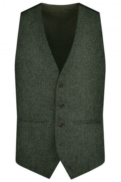 Abraham Moon  Green Tweed Waistcoat 420