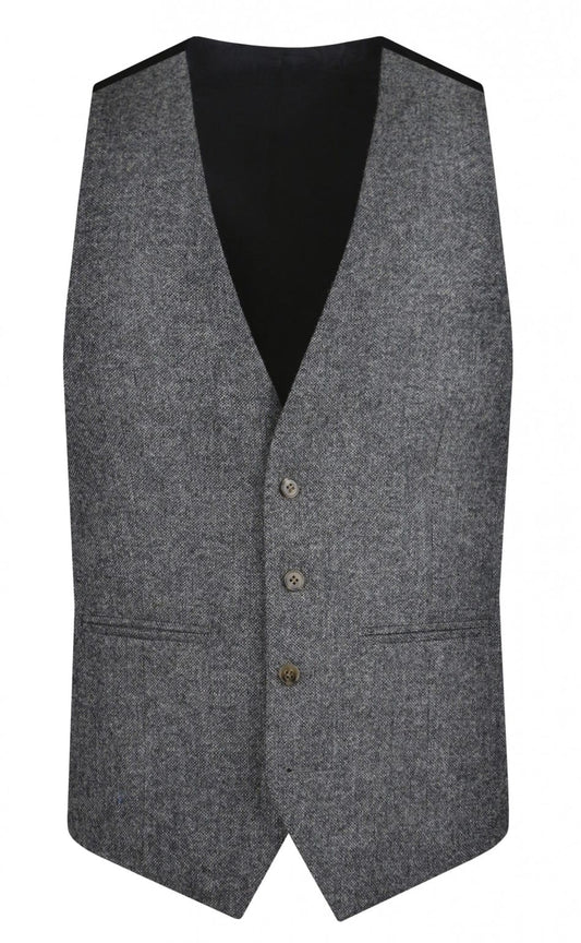 Abraham Moon Grey Tweed Waistcoat 948